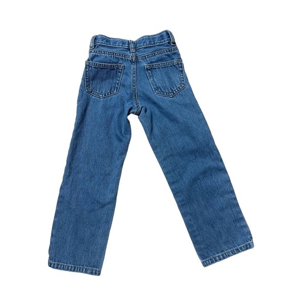 Boys Crazy 8 loose fit blue jeans. Size 5 Slim. Adjustable waist - Picture 3 of 3